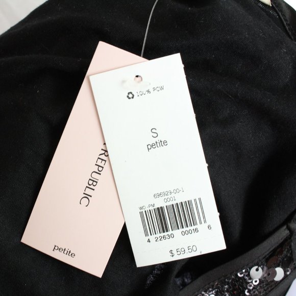 BANANA REPUBLIC | Black sequin tank top NWT - Picture 5 of 5